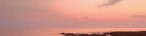 宝島のサーモンピンクの夕焼け